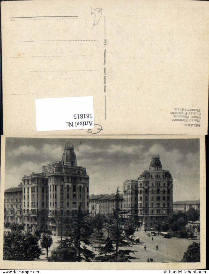 581815,Italy Milano Mailand Piazza Piemonte Piemonte-Platz
