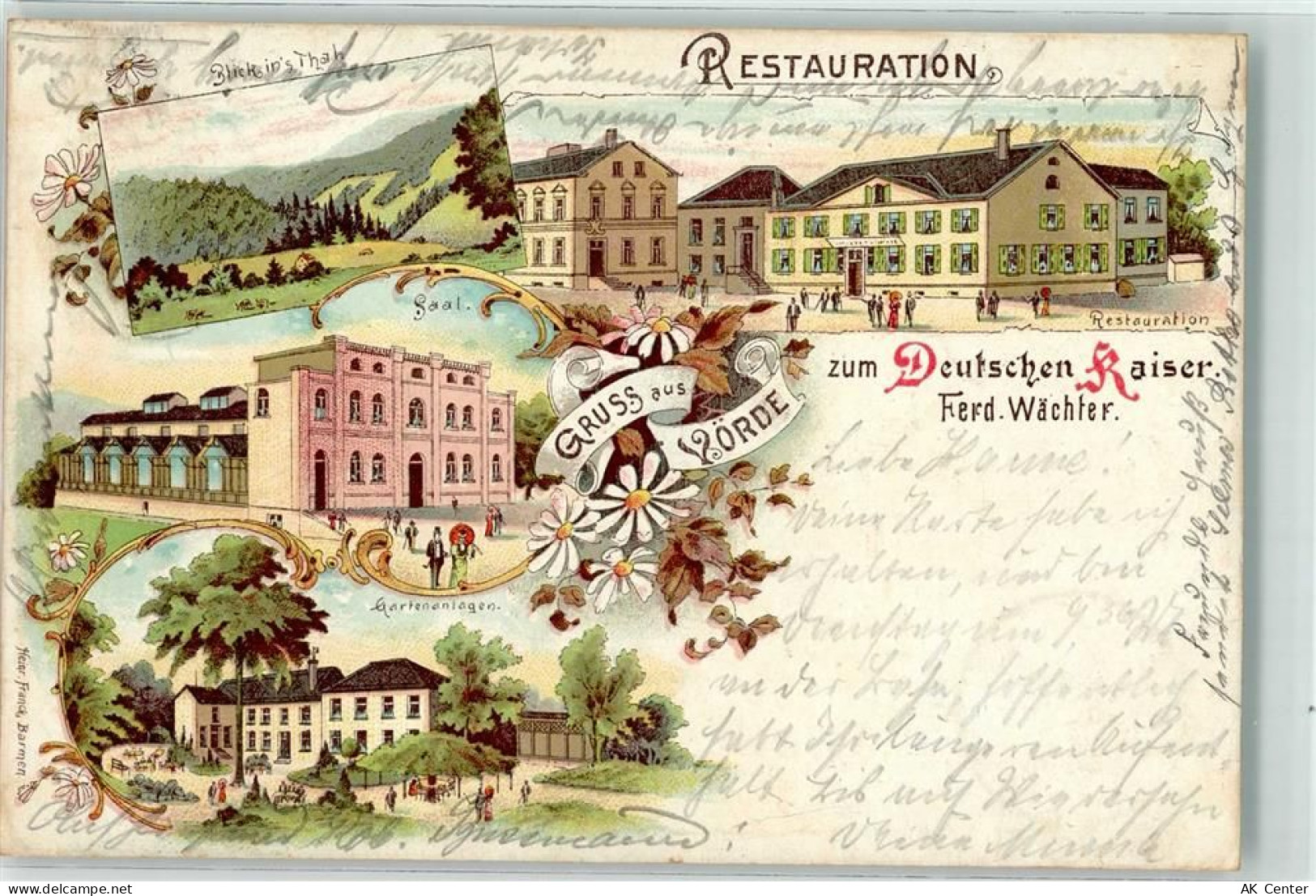 58256 W5828 Ennepetal 1899 Lithographie Voerde Gasthaus Zum Deutschen Ka... - 13626454