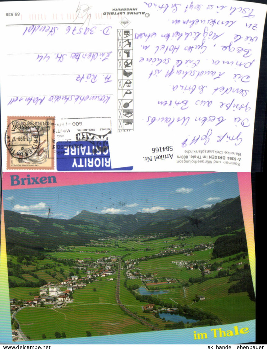584166,Brixen im Thale Totale pub Alpine Luftbild 89528