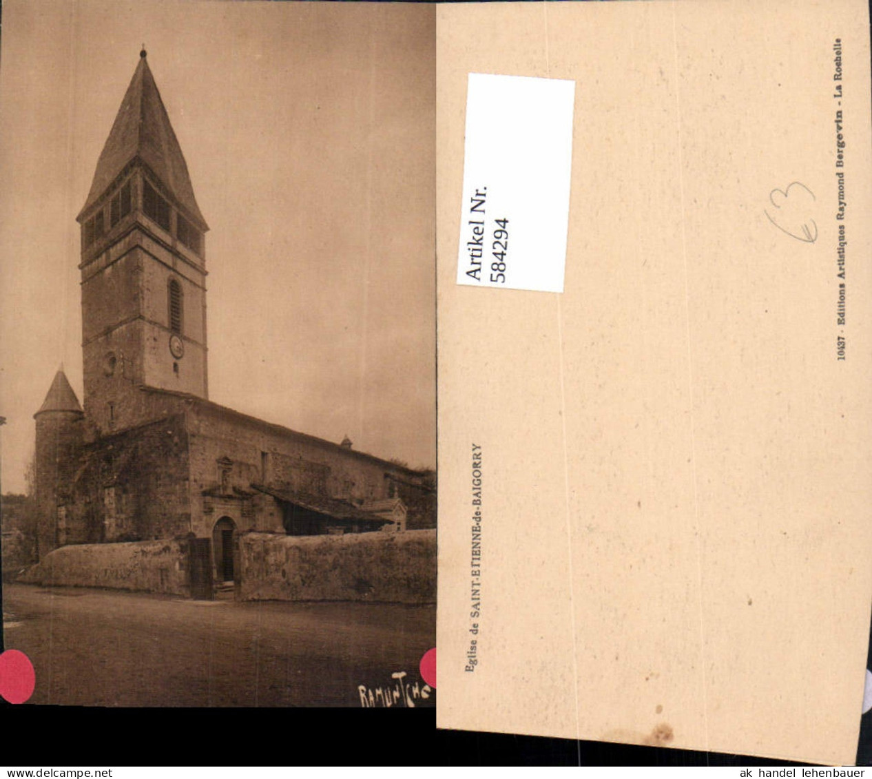 584294,Eglise de Saint-Etienne-de-Baigorry Kirche France