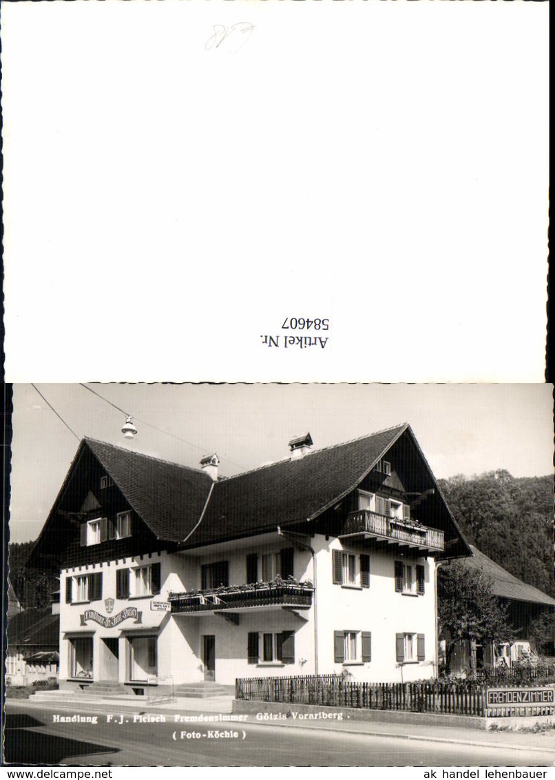 584607,Foto Ak G&ouml;tzis Handlung F. J. Fleisch Fremdenzimmer