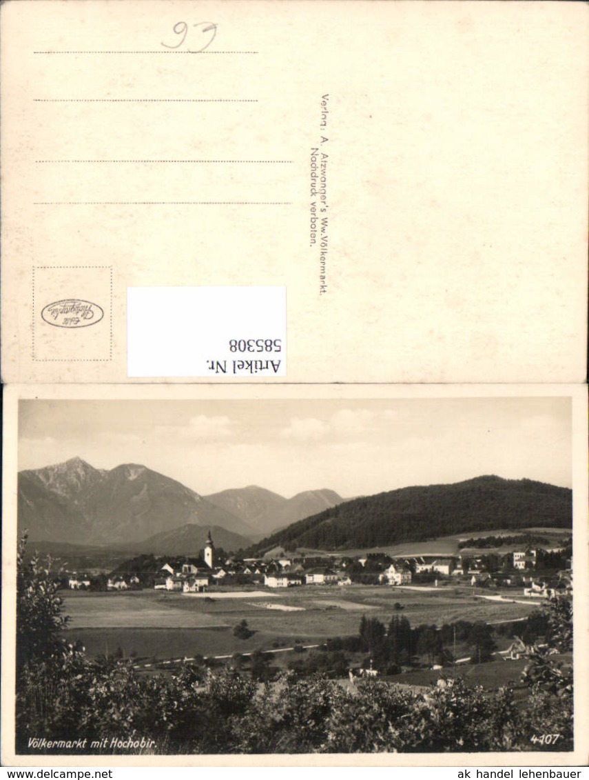 585308,Foto Ak V&ouml;lkermarkt m. Hochobir