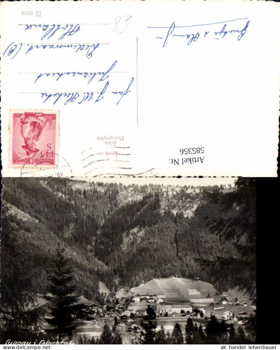 585356,Foto Ak Maria Luggau Gemeinde Lesachtal Luggau i. Lesachtal Ansicht