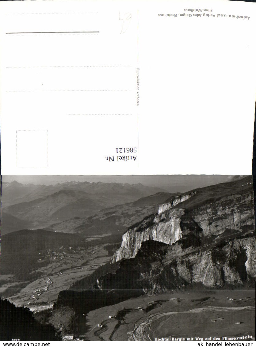 586121,Hochtal Bargis m. Weg a. d. Flimserstein Trin Switzerland