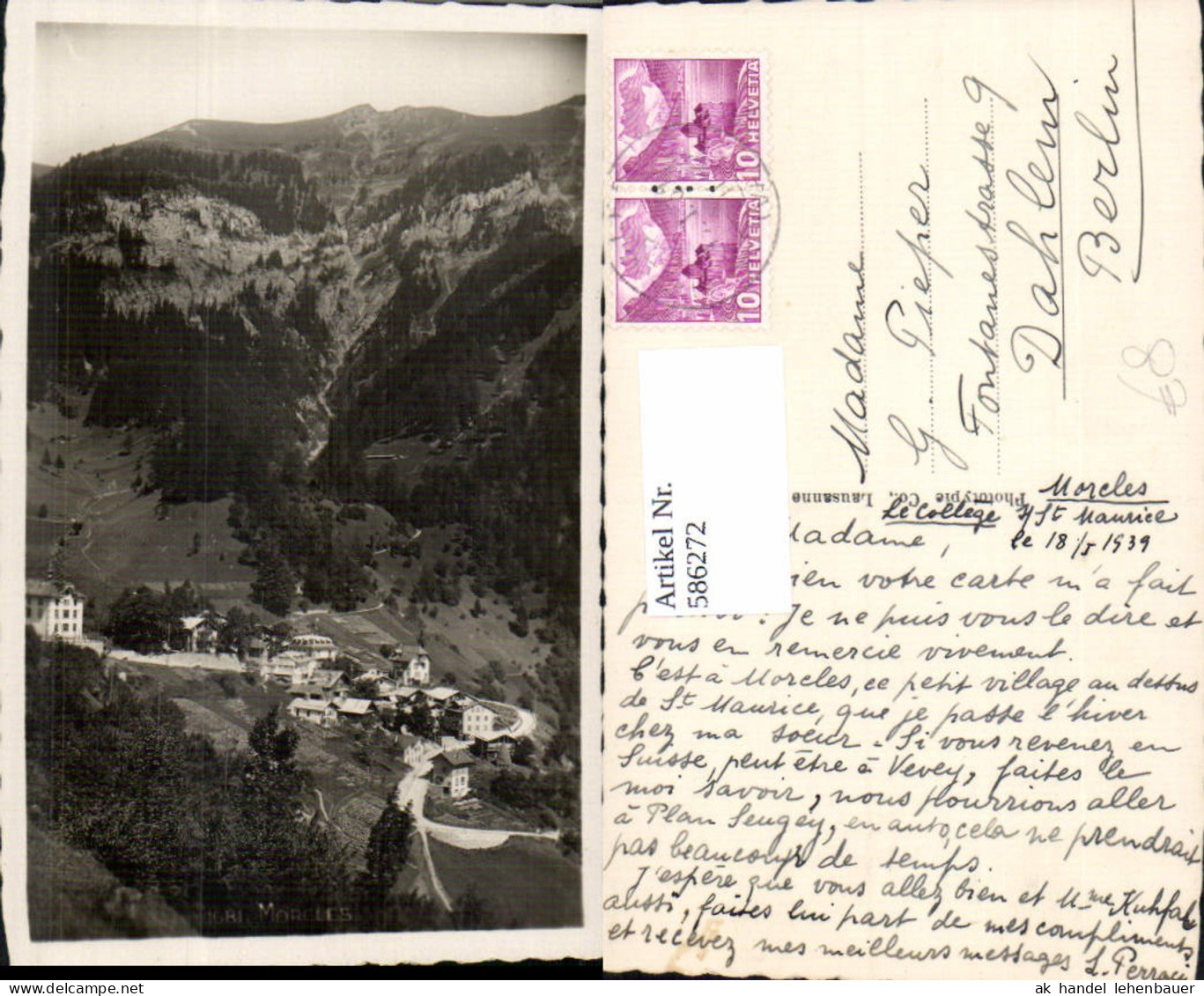 586272,Foto Ak Morcles Lavey-Morcles Ansicht Switzerland