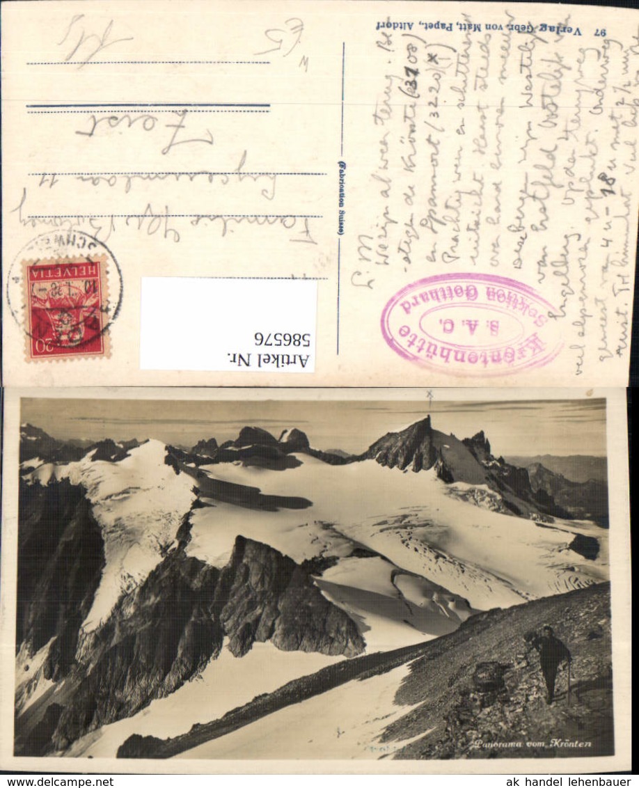 586576,Panorama v. Kr&ouml;nten Bergsteigen b. Silenen Switzerland