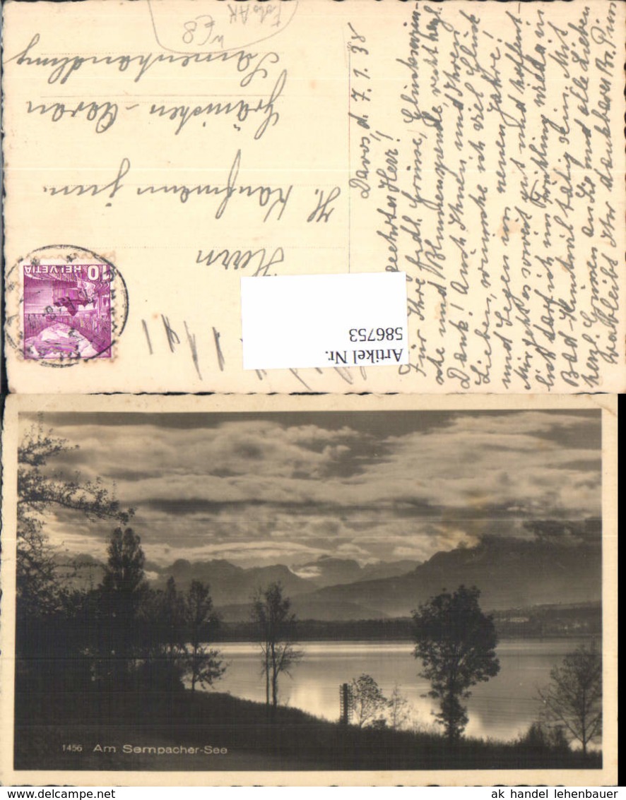 586753,Foto Ak Am Sempacher See Sempachersee Sursee Switzerland