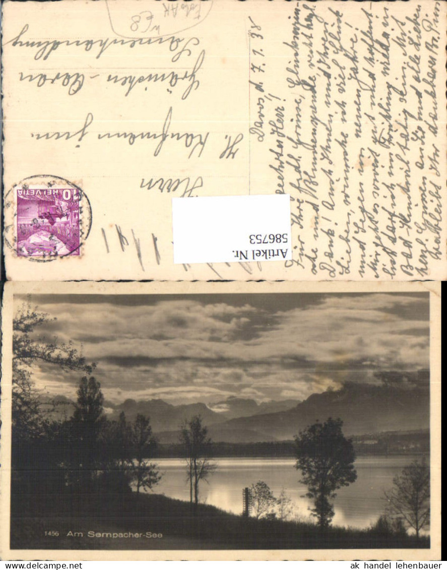 586753,Foto Ak Am Sempacher See Sempachersee Sursee Switzerland
