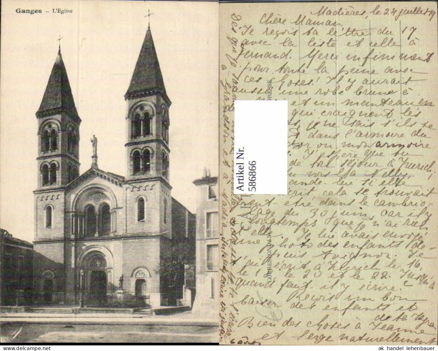 586866,Ganges L Eglise Kirche France