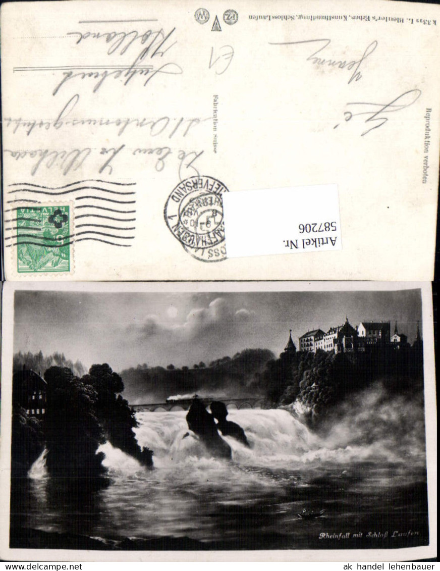 587206,Rheinfall m. Schloss Laufen Laufen-Uhwiesen Switzerland