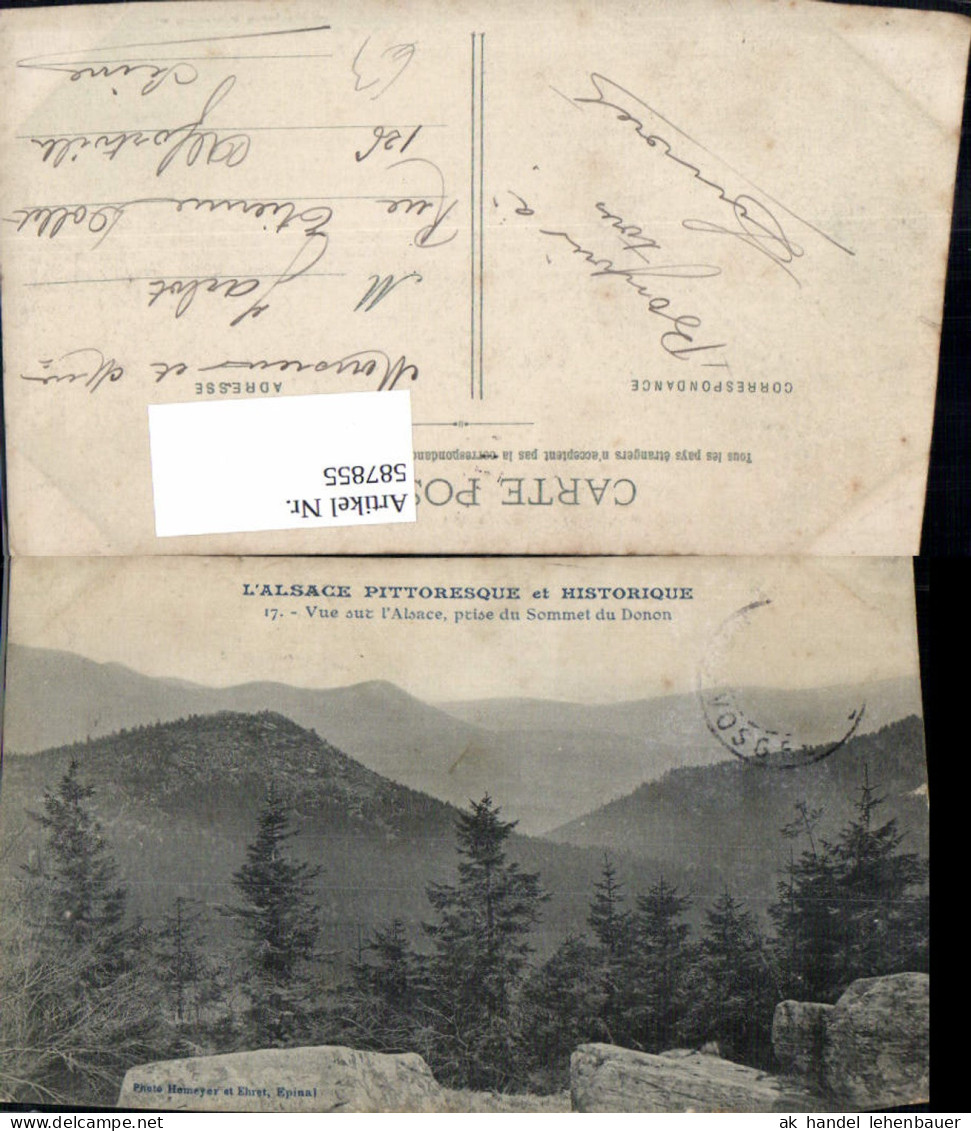 587855,L Alsace Pittoresque Vue sur l Alsace prise du Sommet du Donon France