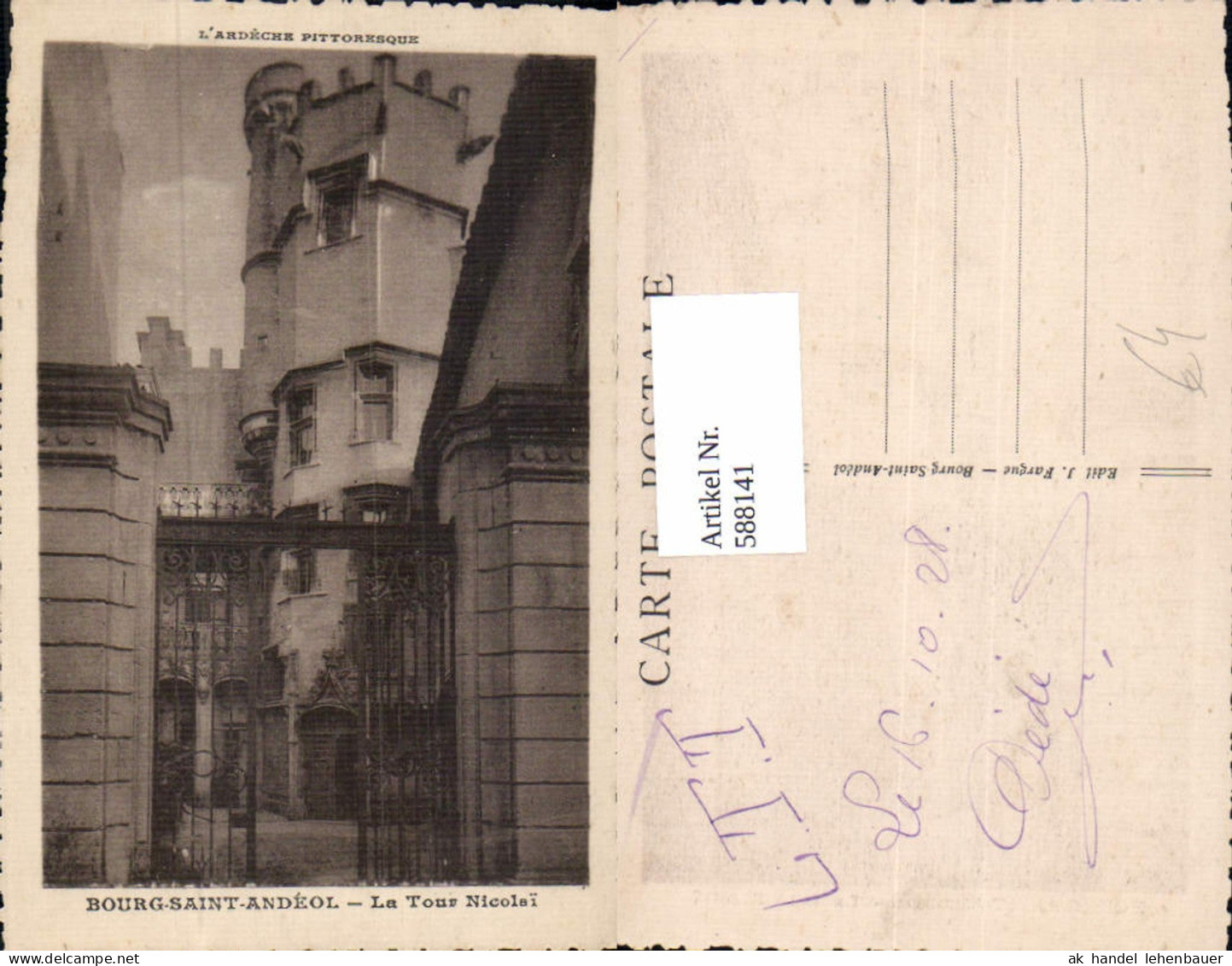 588141,Bourg-Saint-Andeol La Tour Nicolai Ardeche Pittoresque France