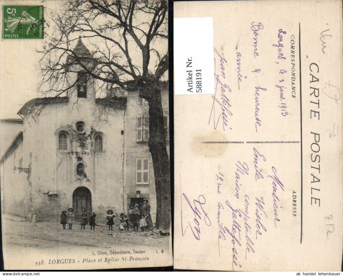 588191,Lorgues Place et Eglise St Francois France
