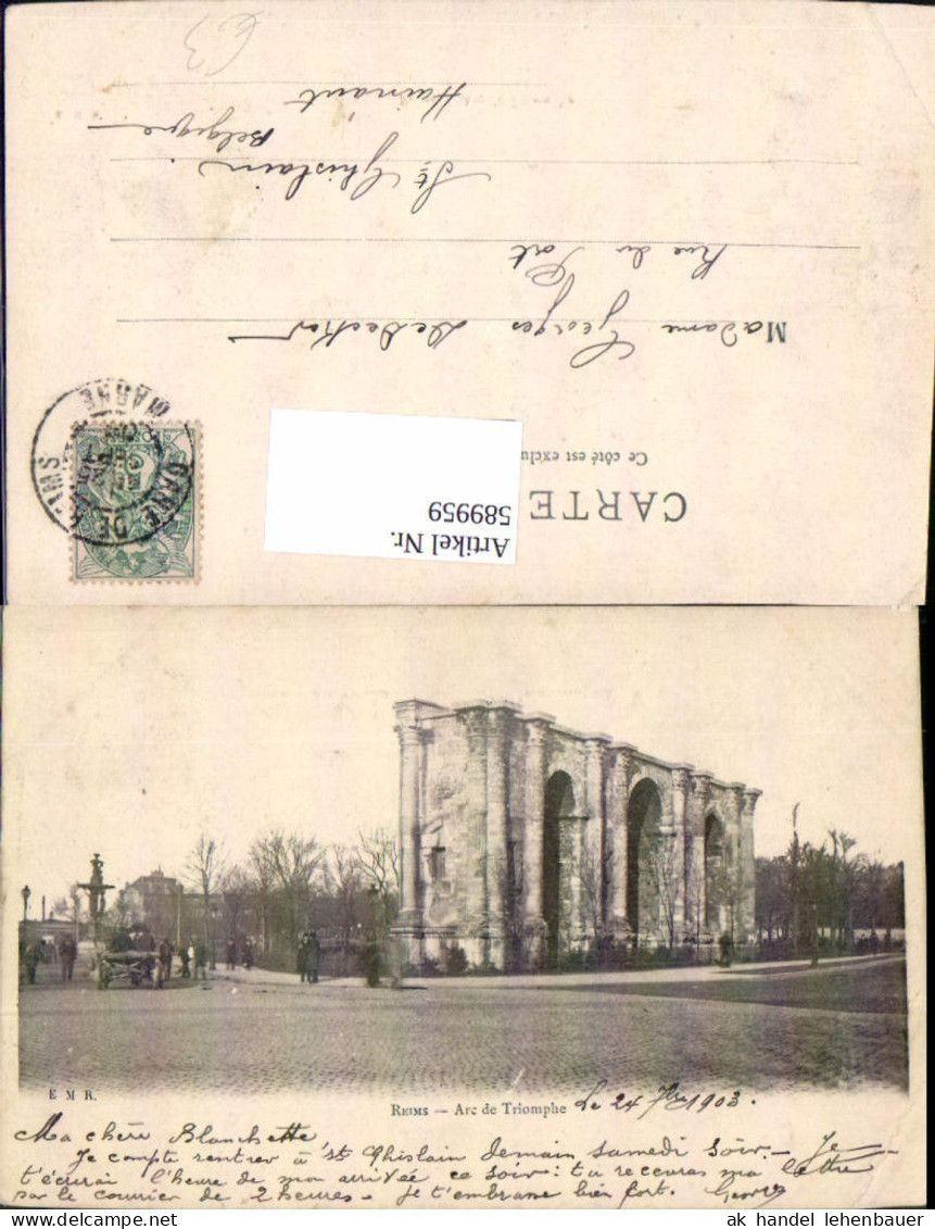 589959,Reims Arc de Triomphe Triumphbogen France