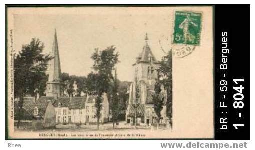 59 Bergues - BERGUES (Nord) - Les deux tours de l'ancienne Abbaye de St-Winoc - religion abba /  D59D  K59067K  C59067C
