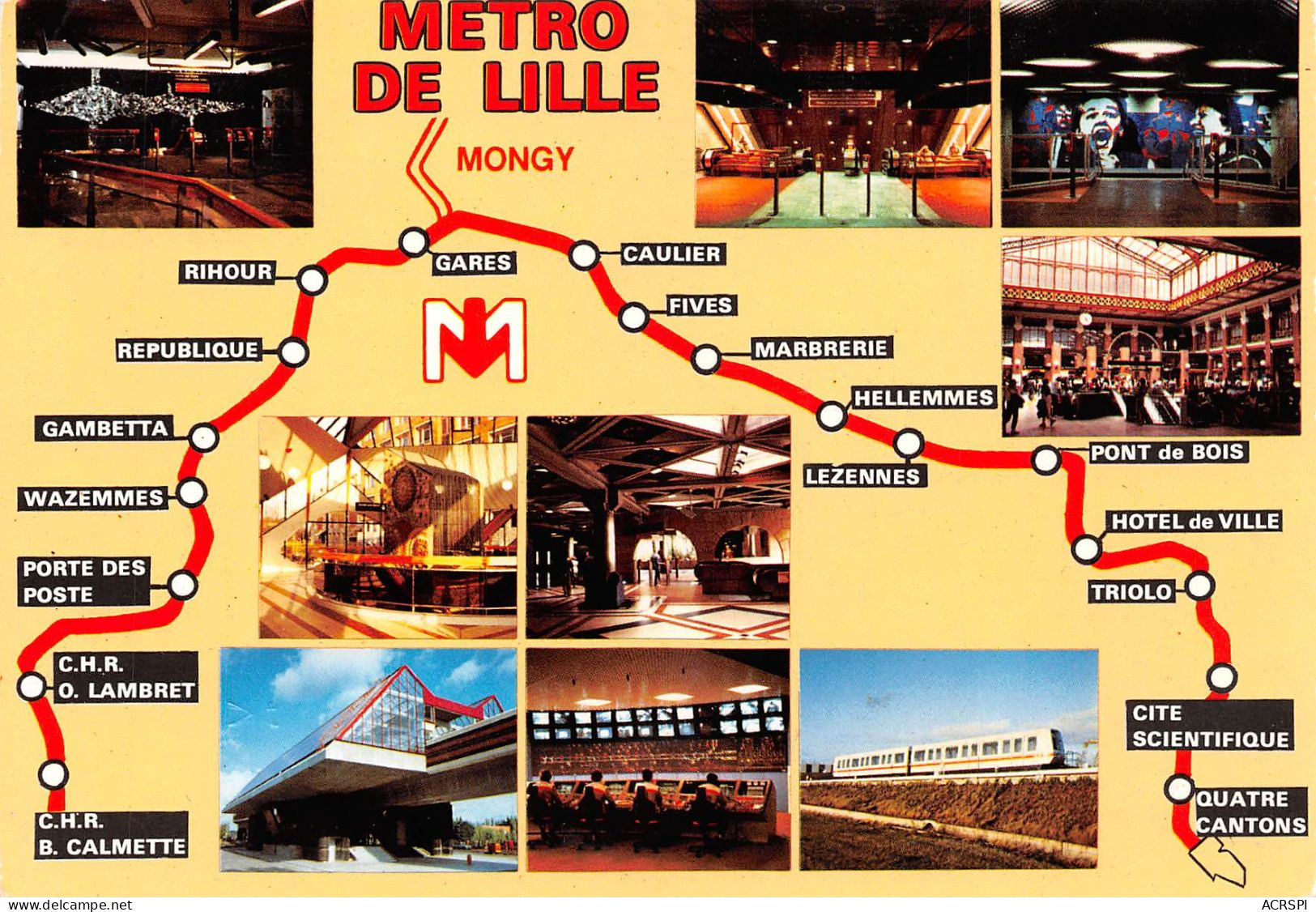 59 LILLE le métro plan de toutes les stations 27 (scan recto verso)MH2995