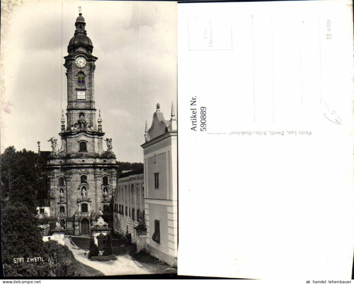 590889,Foto Ak Zwettl Stift Zwettl Kirche
