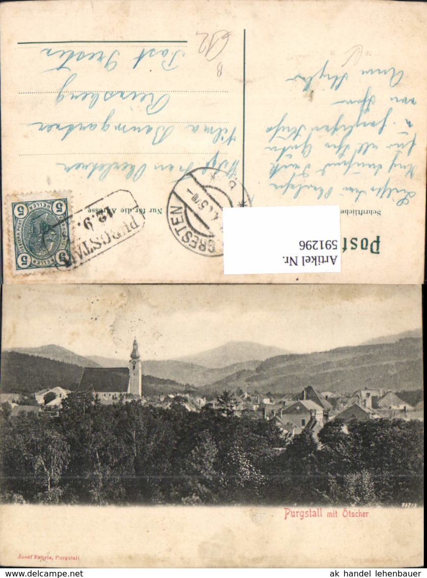 591296,Purgstall an der Erlauf m. &Ouml;tscher Ansicht