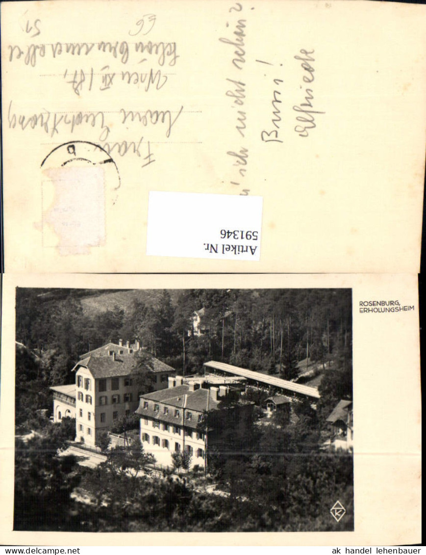 591346,Foto Ak Rosenburg Erholungsheim Rosenburg-Mold