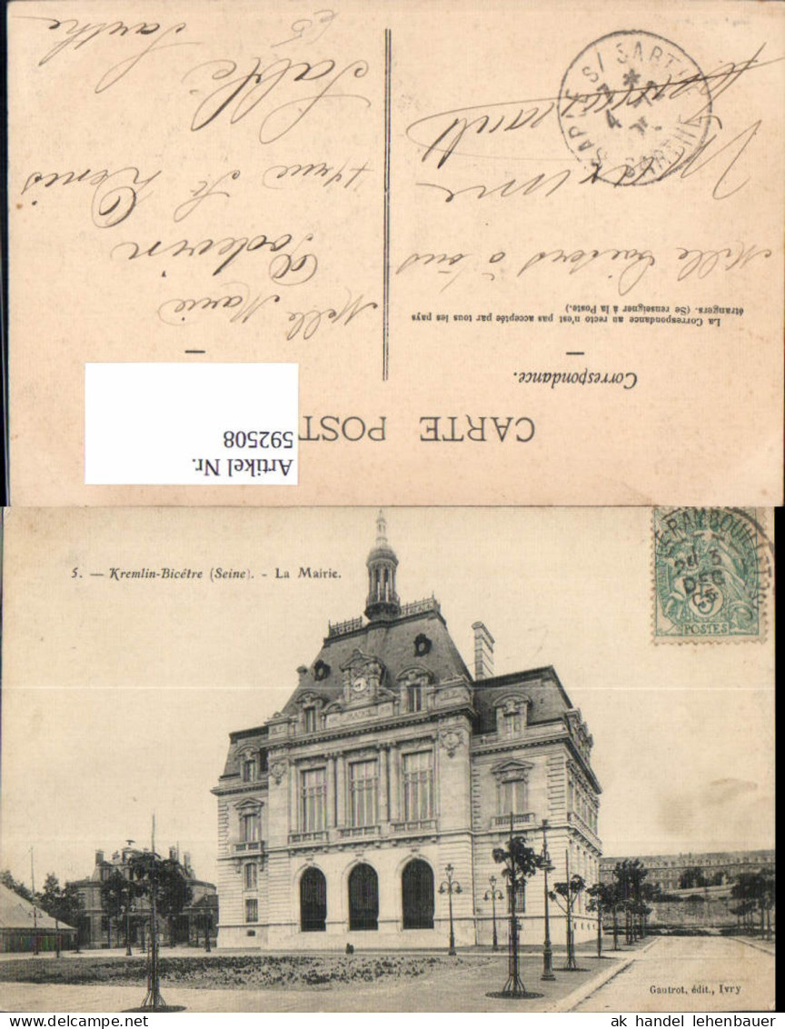 592508,Kremlin-Bicetre Seine La Mairie France