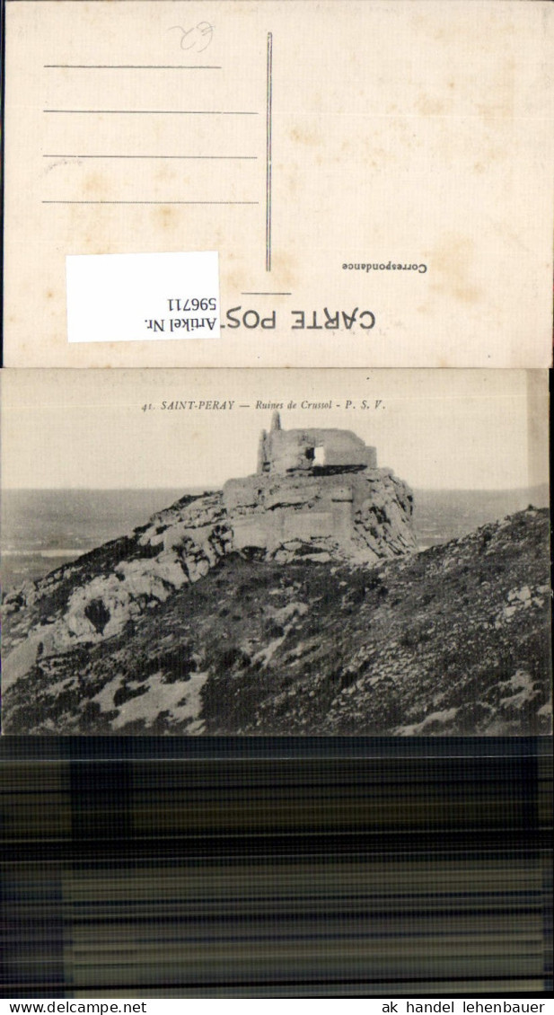 596711,Saint-Peray Ruines de Crussol Ruine France