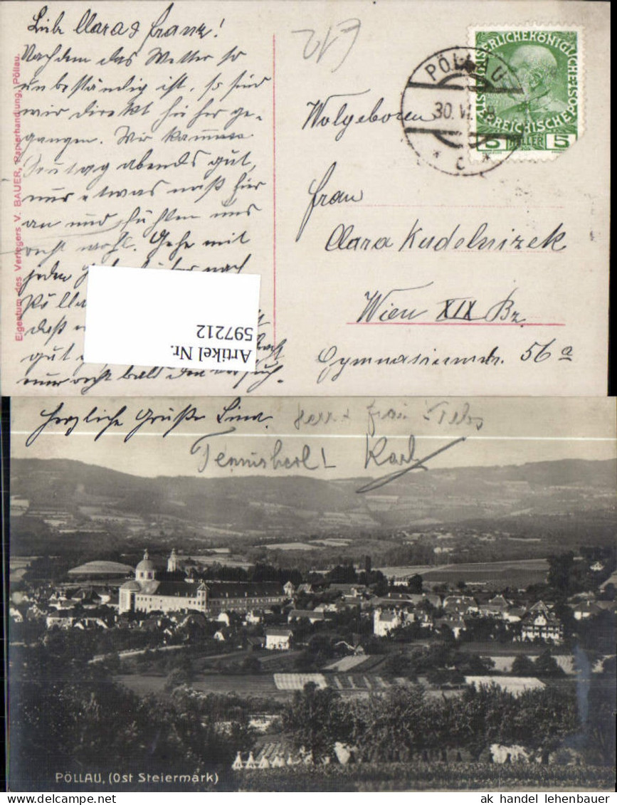 597212,seltene Foto-AK Pöllau