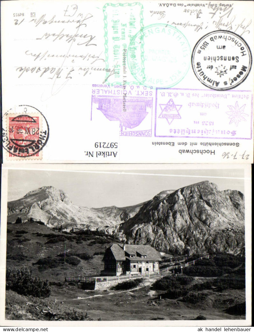 597219,Hochschwab bei Aflenz Thörl Sonnschienhütte Ebenstein