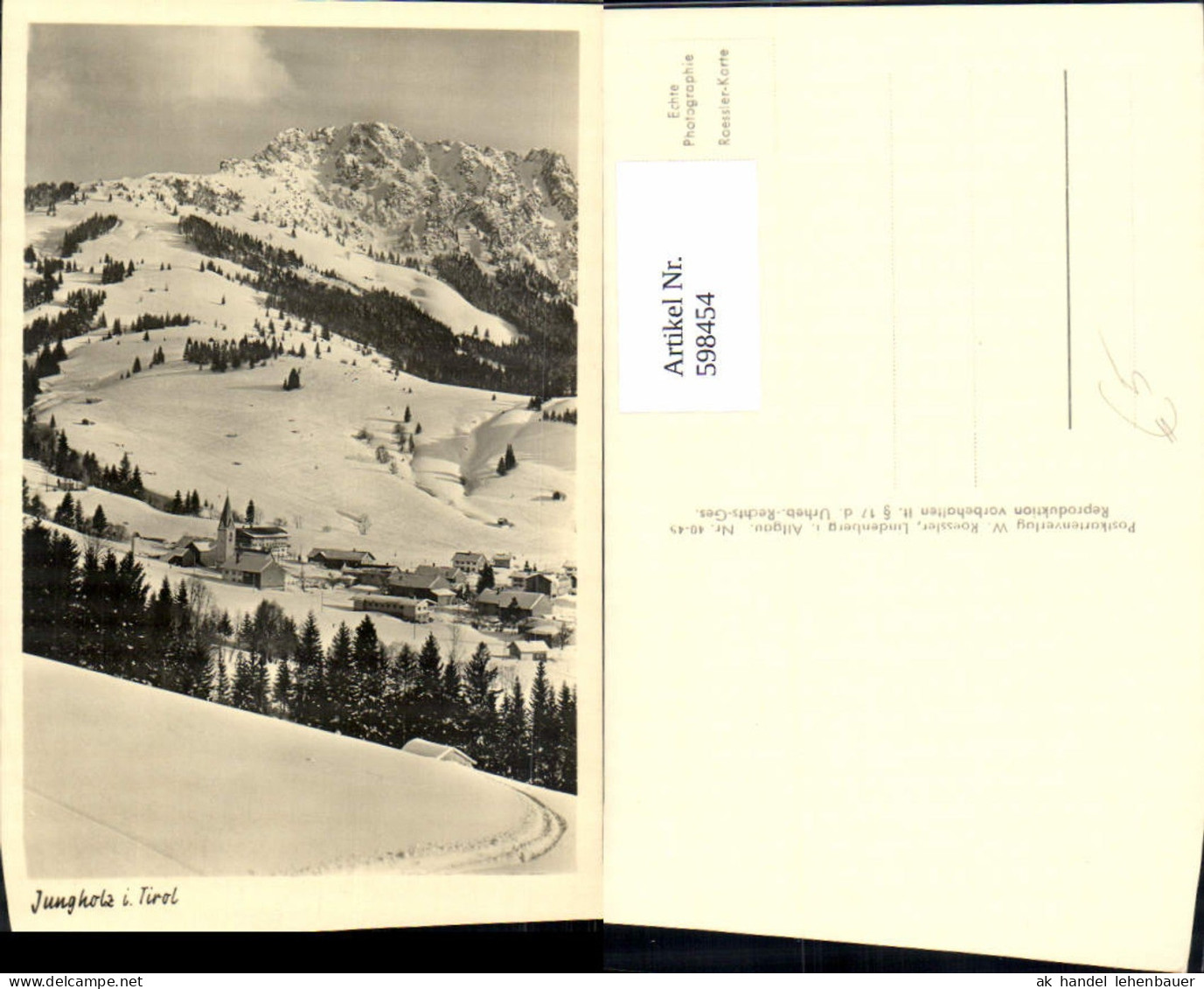 598454,Foto Ak Jungholz Winteransicht