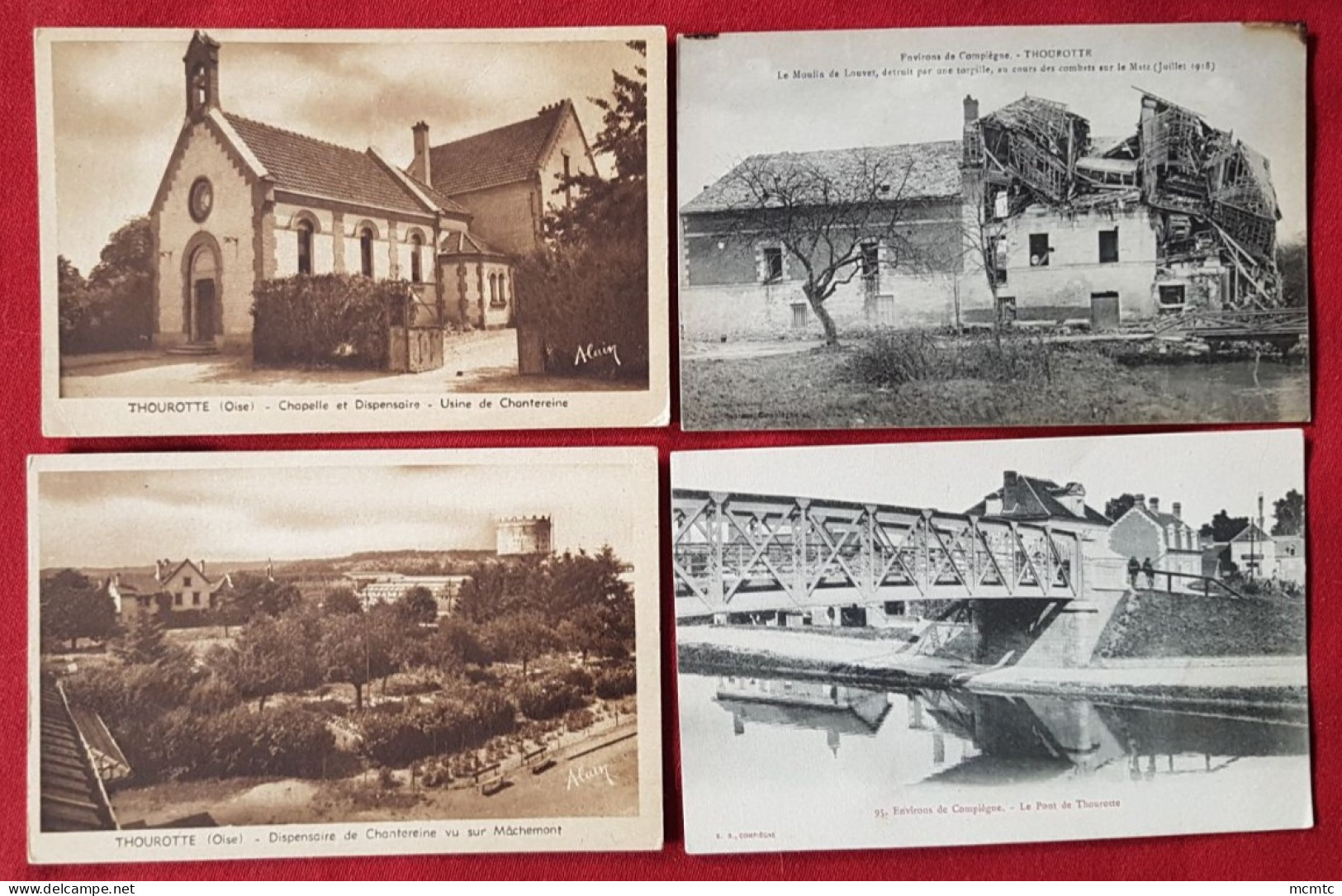 6 cartes - Thourotte  -( 60. Oise )