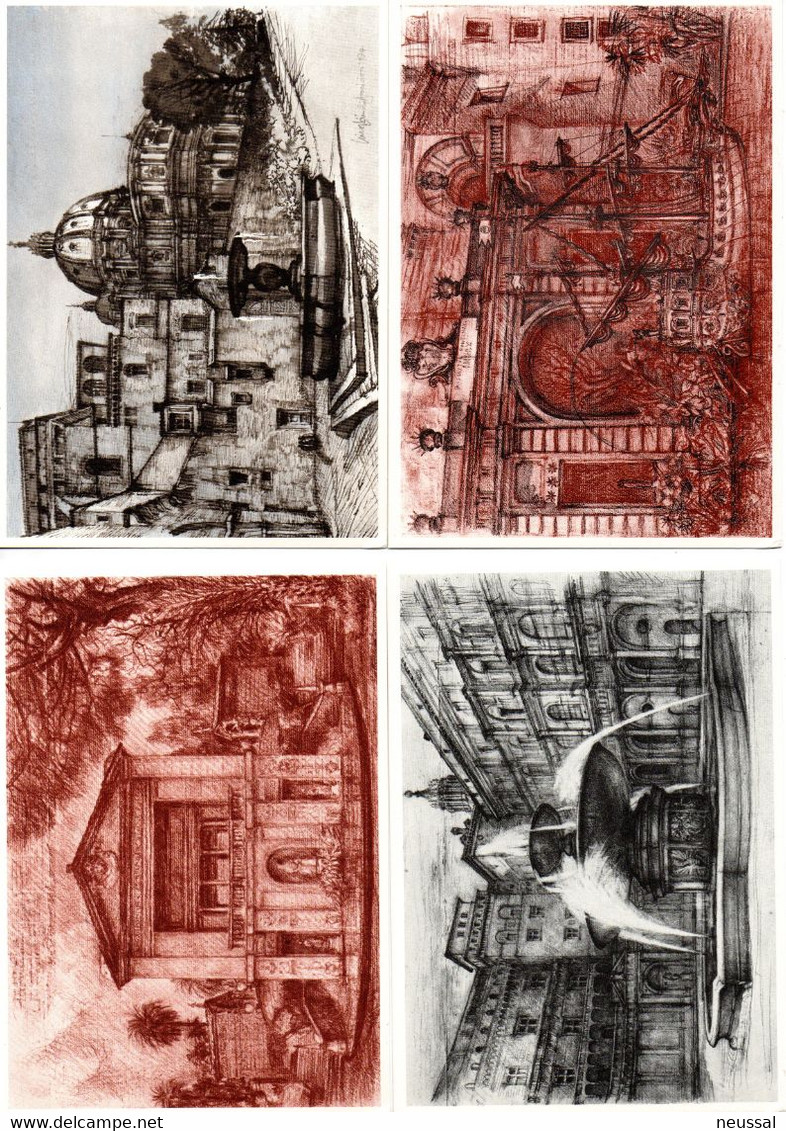 6 reproducciones de postales de Ciudad del Vaticano