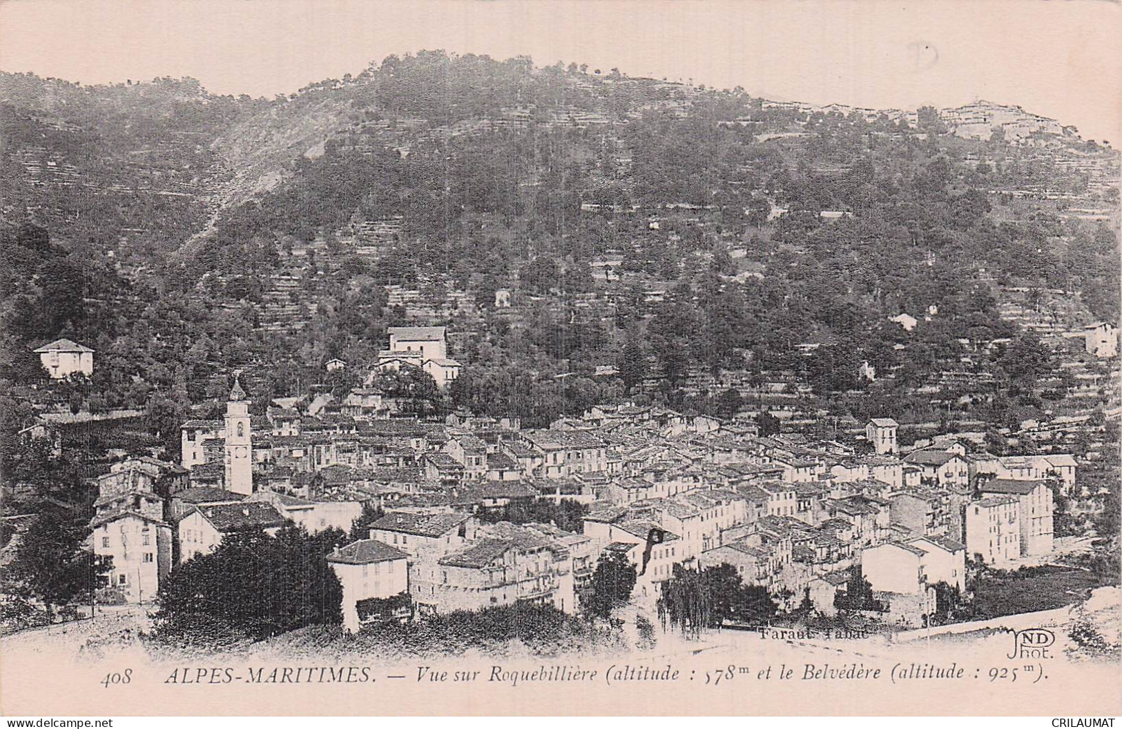 6 ROQUEBILLIERE VUE SUR ROQUEBILLIERE ET LE BELVEDERE