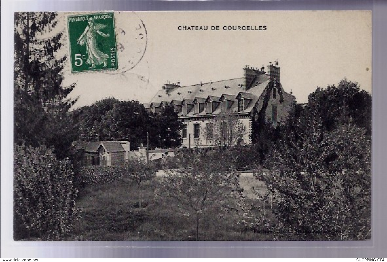 60 - Château de Courcelles - Voyagé - Dos divisé