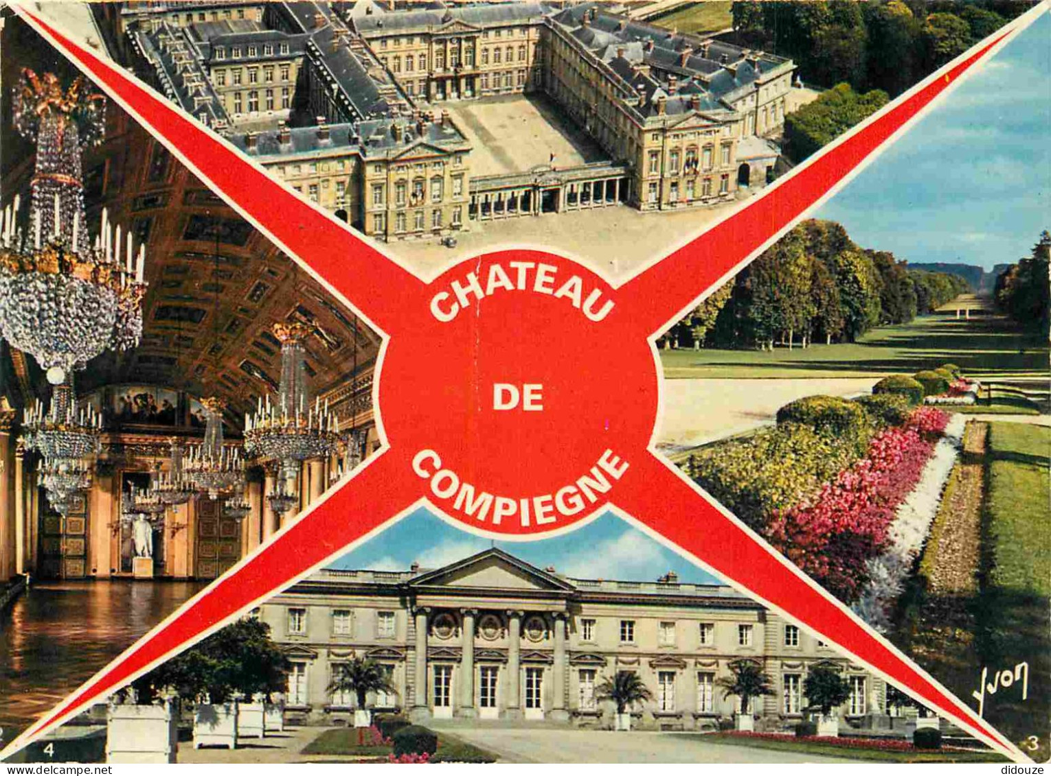 60 - Compiegne - Château de Compiègne - Multivues - CPM - Etat froissures - Voir Scans Recto-Verso