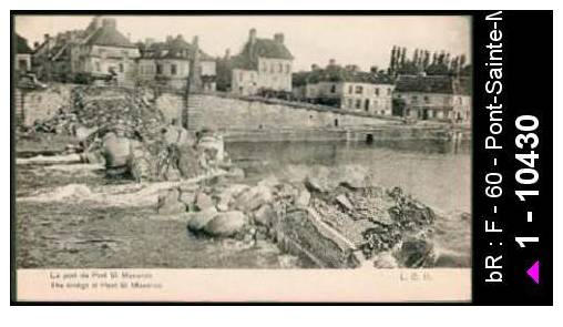 60 Pont-Sainte-Maxence - Le pont de St-Maxence - pont - pont pont detruit - cpa -  /  D60D  K60509K  C60509C