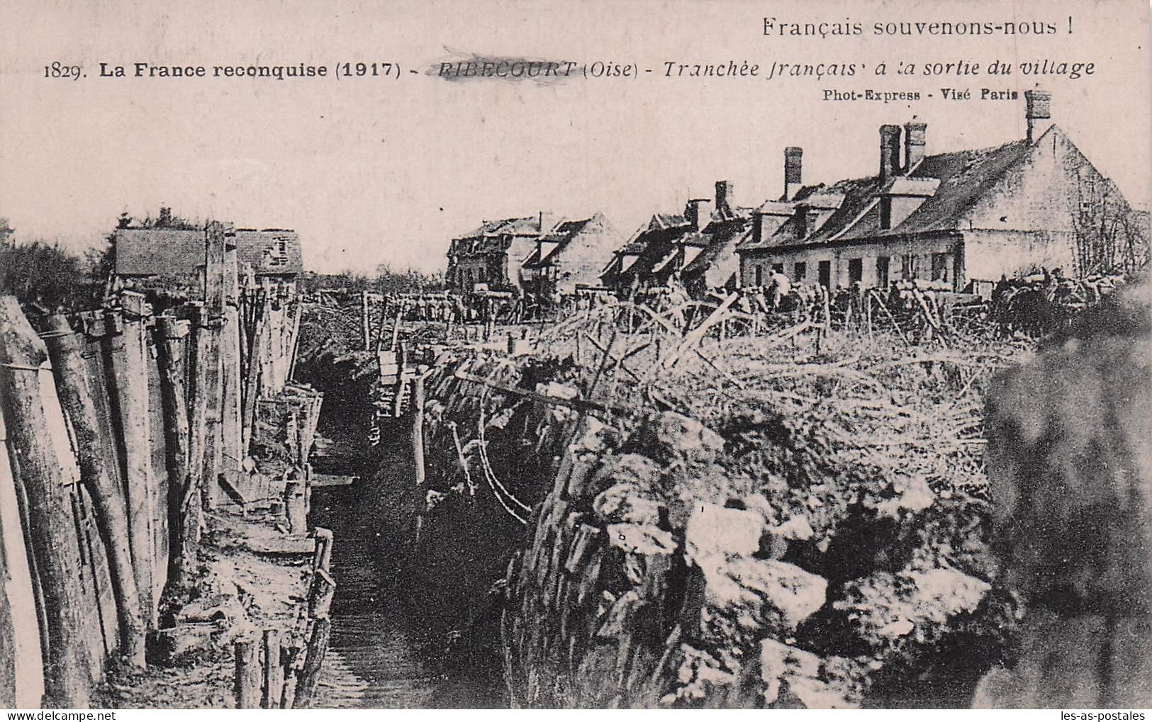 60 RIBECOURT DRESLINCOURT TRANCHEE FRANCAISE A LA SORTIE DU VILLAGE
