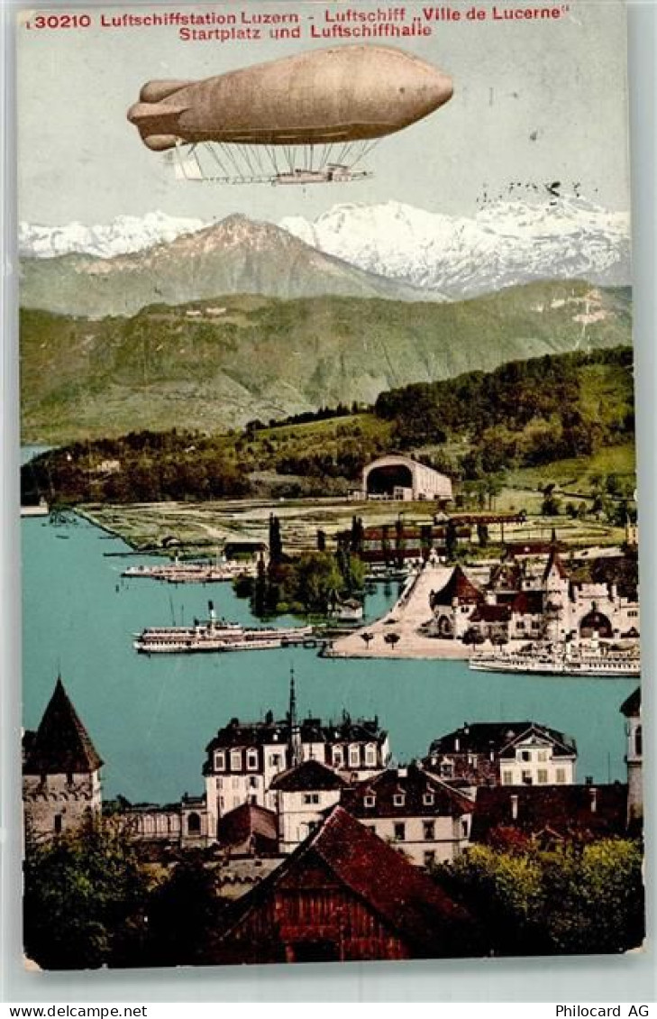 6000 Luzern Lucerne 1911 Foto AK Zeppelin Ville de Lucerne - 13568020