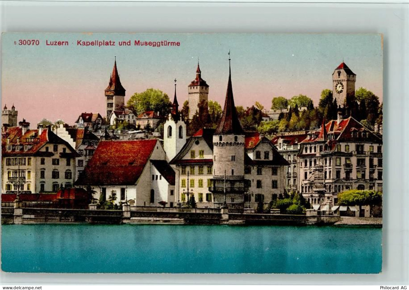 6000 Luzern Lucerne - Luzern Kapellplatz und Museggtürme Personendamschi... - 12114951