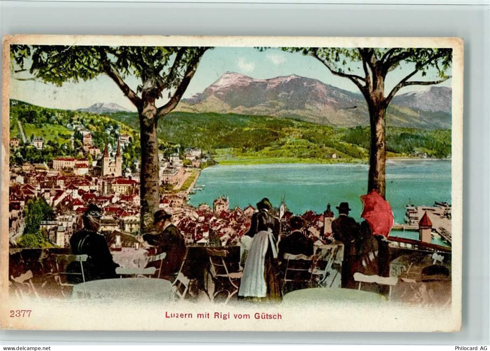 6000 Luzern Lucerne - Luzern mit Rigi vom Gütsch - 12114942