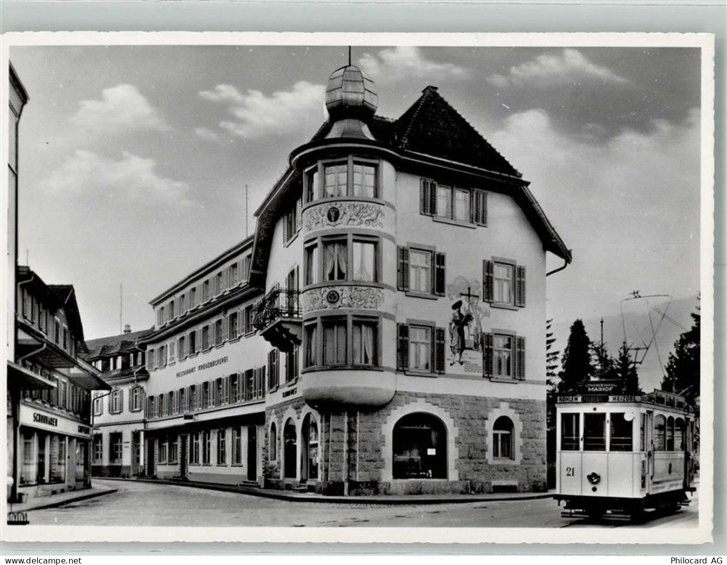 6010 Kriens Foto AK Straßenbahn Kreuzbäckerei - 14007373
