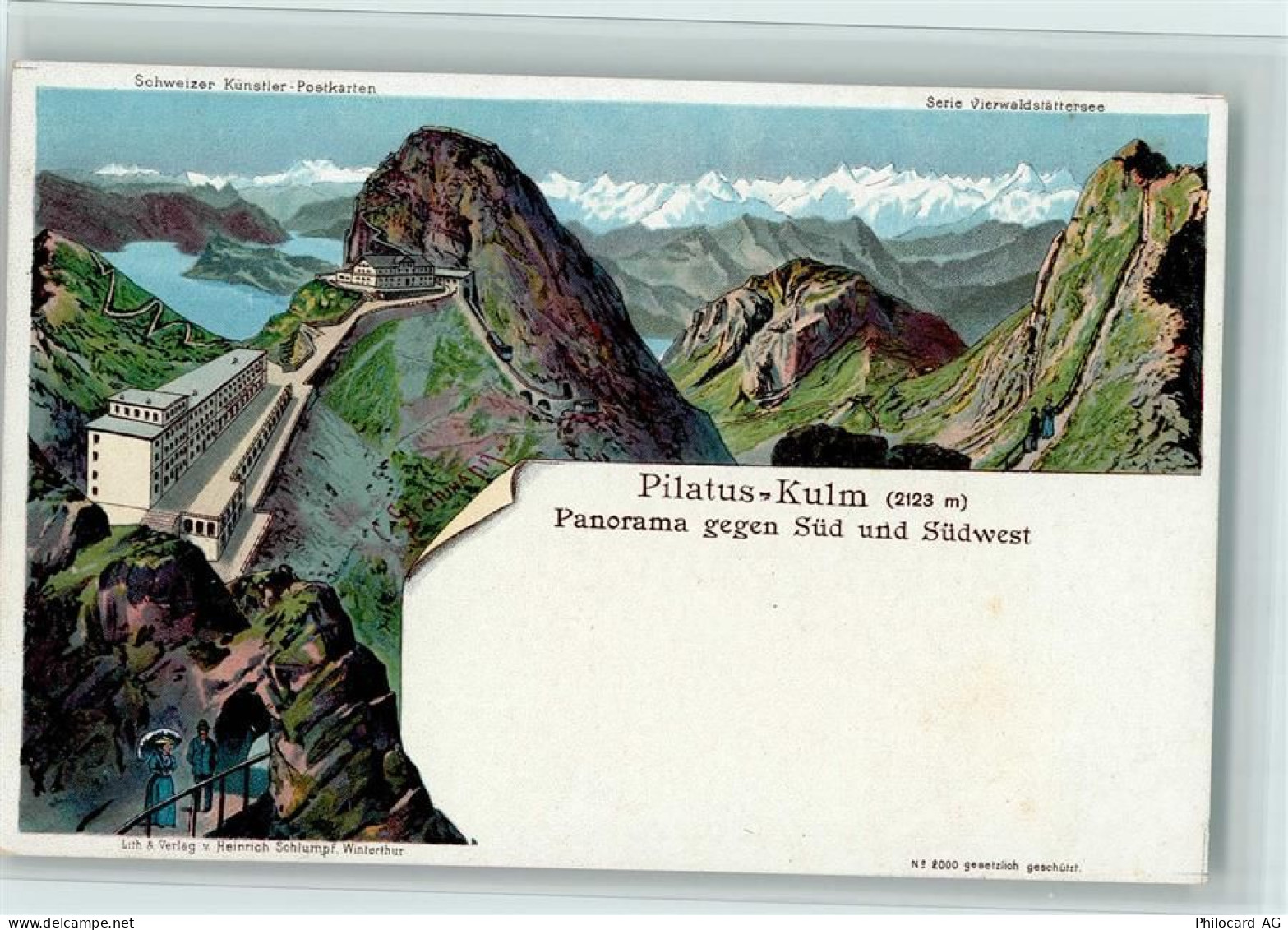 6010 Kriens - Gruss aus - Pilatus-Kulm, Verlag Schlumpf Serie Vierwaldst... - 13070280