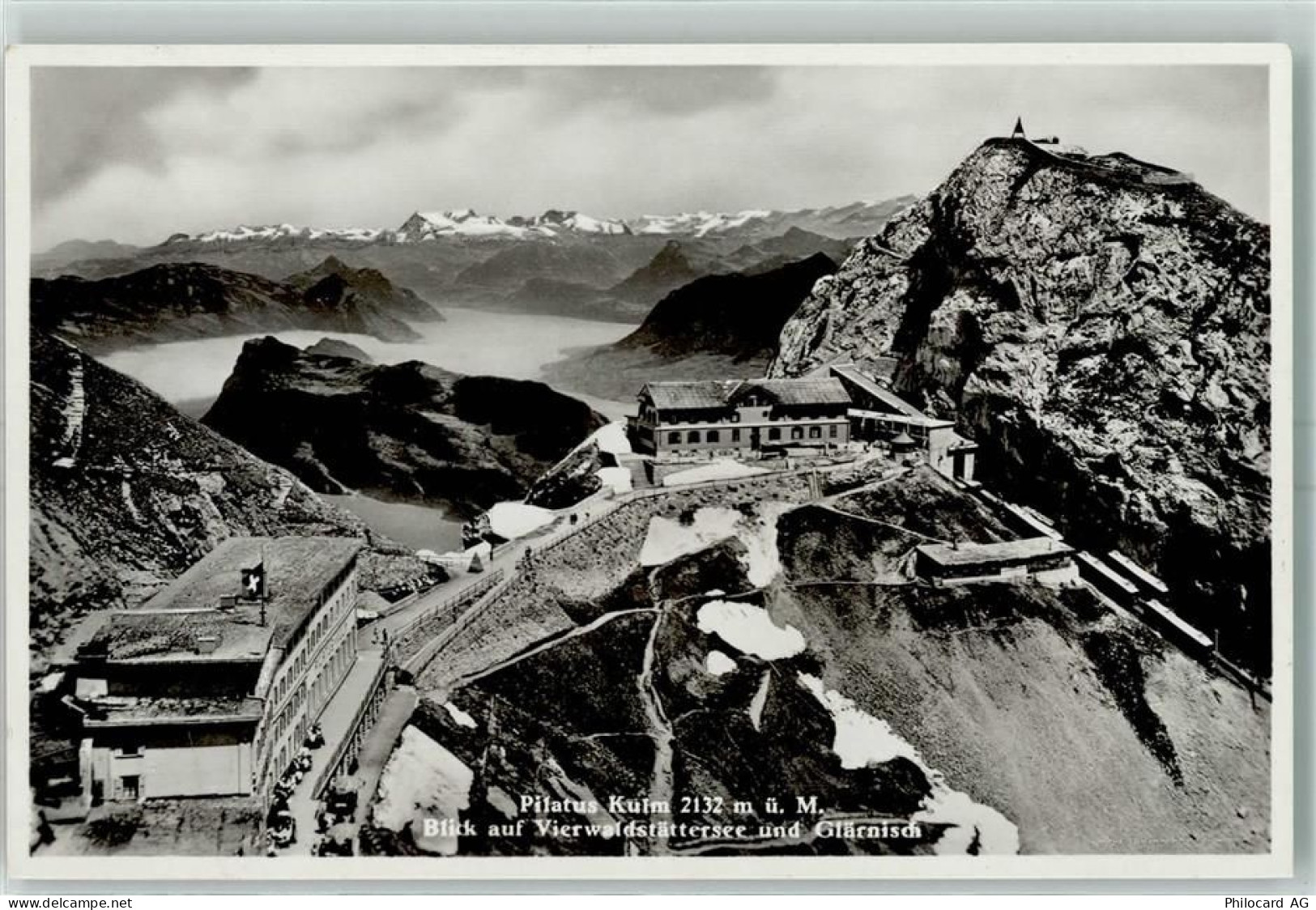 6010 Kriens - Pilatus Kulm Blick auf Vierwaldstättersee und Glärnisch - 10393552