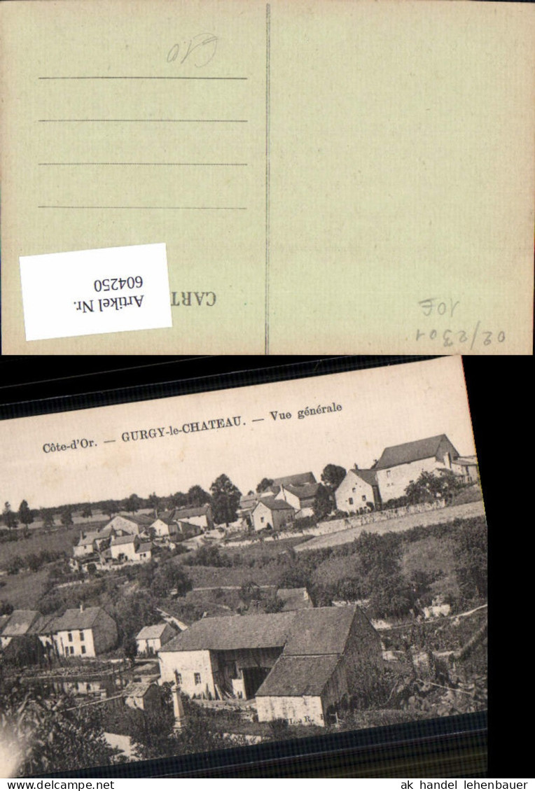 604250,Cote d Or Gurgy-le-Chateau Vue generale France