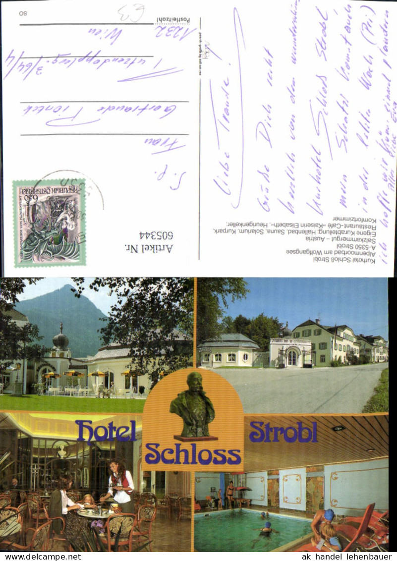 605344,Mehrbild Ak Strobl a. Wolfgangsee Kurhotel Schloss Strobl