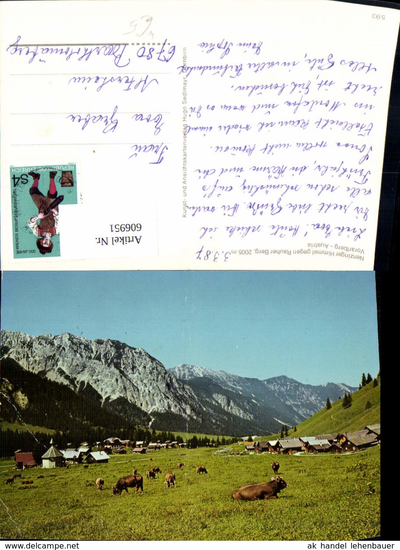 606951,Nenzing Alm Alp Nenzinger Himmel geg. Rauher Berg Rinder K&uuml;he