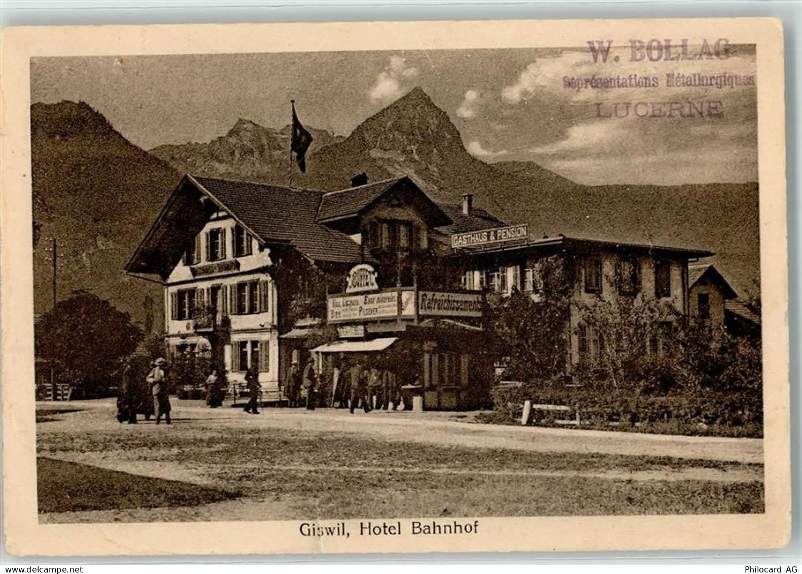 6074 Giswil Gebrauchsspuren Hotel Bahnhof - 13251587