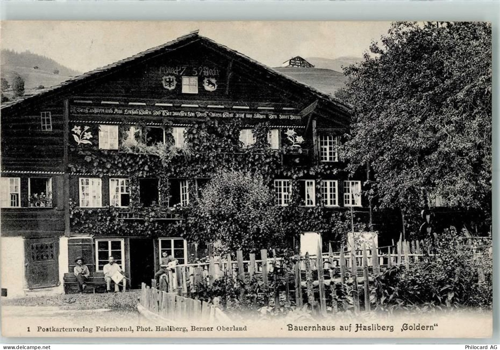 6085 Hasliberg Goldern 1907 - Bauernhaus auf Hasliberg Goldern - 13137895