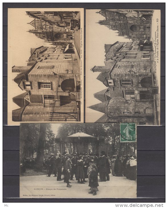 61 - Alençon - Lot de cinq Cartes