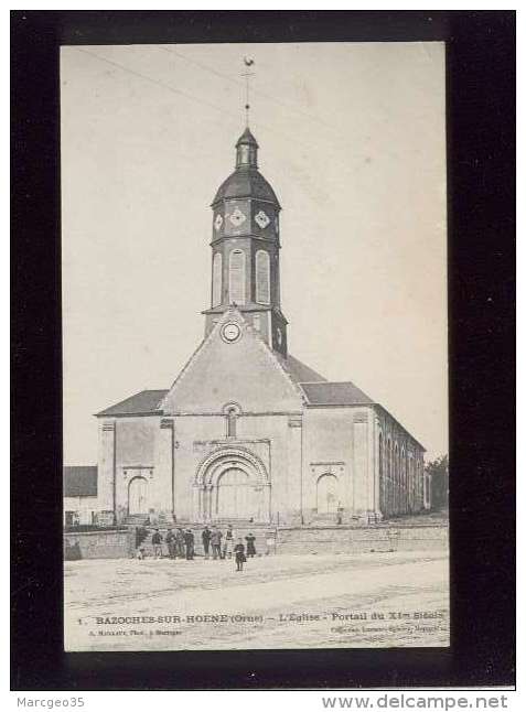 61 bazoches sur hoene l'église portail du XIe siècle édit. maillaut lormois n° 1 animée