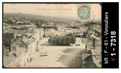 61 Vimoutiers - VIMOUTIERS (Orne) - Place - Cour aux Moines - place cours aux moines - cpa -  /  D61D  K61508K  C61508C