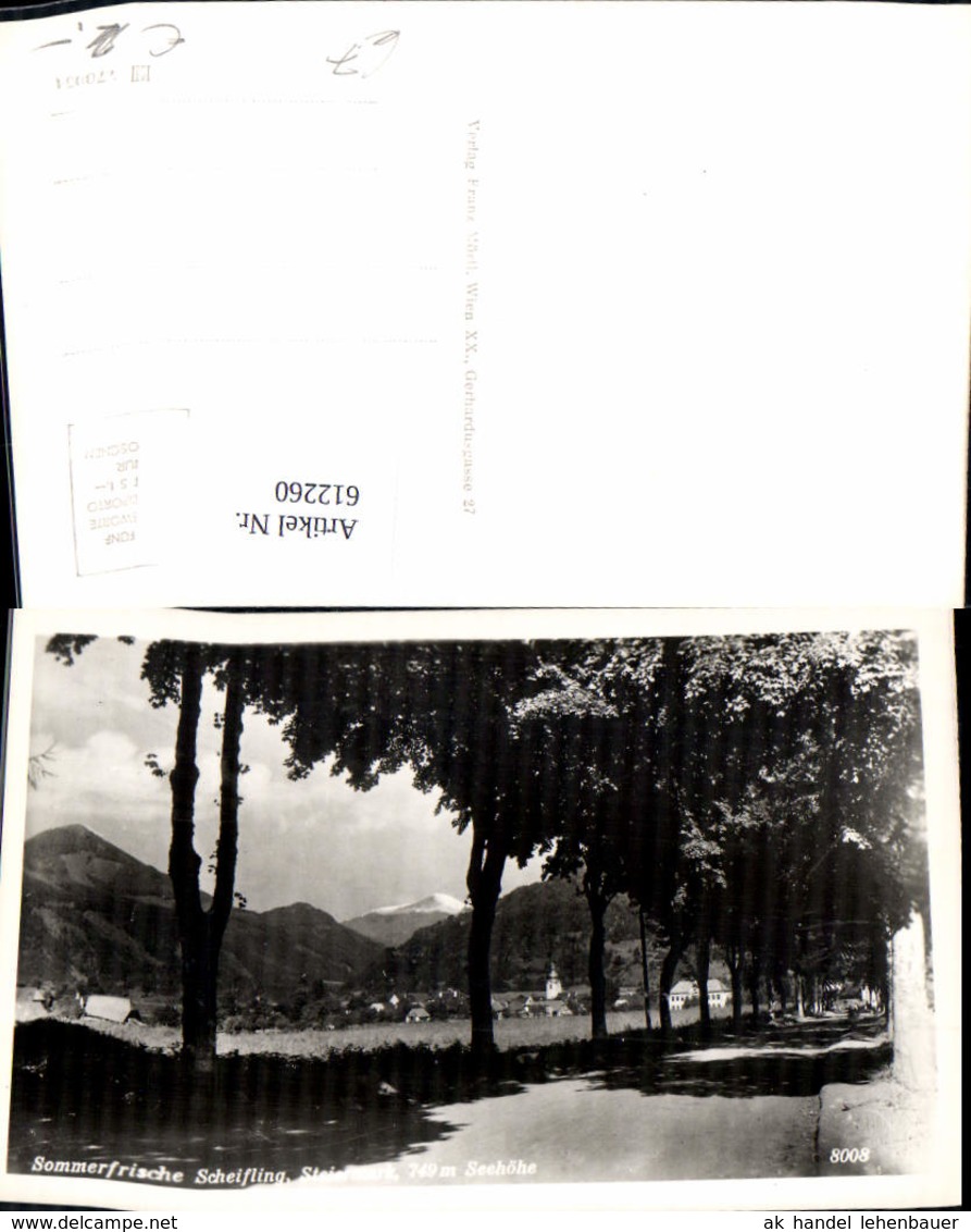 612260,Foto Ak Scheifling Ansicht Allee B&auml;ume